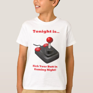Vanavond tikt u op uw knul in de gamingnacht t-shirt