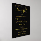 Vanavond vieren we bruiloft repetitie diner teken folie afdrukken (Laagn)