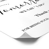 Vanavond vieren we bruiloft repetitie diner teken poster (Hoek)