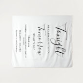 Vanavond vieren we bruiloft repetitie diner teken wandkleed (Voorkant (horizontaal))