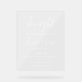 Vanavond vieren we het bruiloftsprobediner bord (Voorkant)