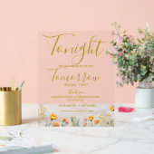 Vanavond vieren we het huwelijksrepetitie diner acryl bord (Huwelijk)