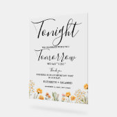 Vanavond vieren we het huwelijksrepetitie diner acryl bord (Hoek)