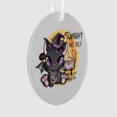 Vanavond vliegen we - Black Witch Cat Ornament (voorkant)