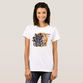 Vanavond vliegen we - Black Witch Cat T-shirt (Voorkant volledig)