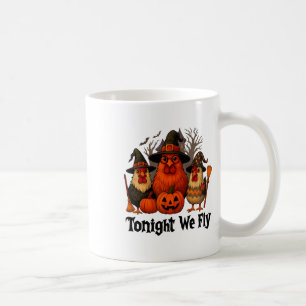 Vanavond vliegen we grappige Halloween Chicken Wit Koffiemok