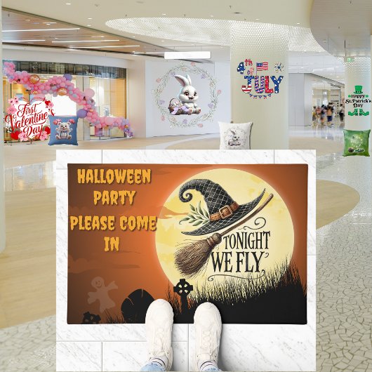 Vanavond Vliegen we Halloween Deurmat