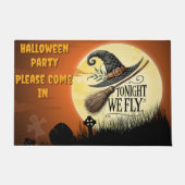 Vanavond Vliegen we Halloween Deurmat (Voorkant)
