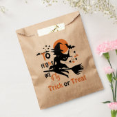 Vanavond vliegen we Halloween heks op een bezem Bedankzakje (Gezegeld)
