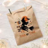 Vanavond vliegen we Halloween heks op een bezem Bedankzakje (Geknipt)