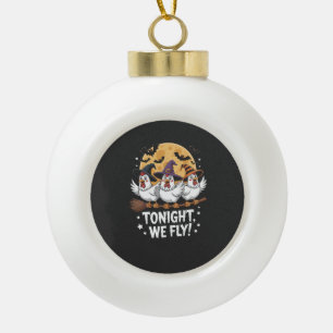 Vanavond Vliegen We Halloween Kip Keramische Bal Ornament