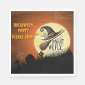Vanavond Vliegen we Halloween Servet (Voorkant)
