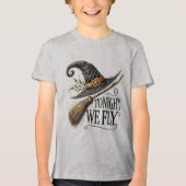 Vanavond Vliegen we Halloween Tri-Blend Shirt (Voorkant)