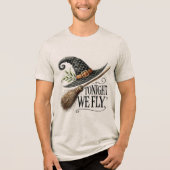 Vanavond Vliegen we Halloween Tri-Blend Shirt (Voorkant)