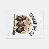 Vanavond vliegen we met drie kippen op Halloween B Fleece Deken (Voorkant (Horizontaal))