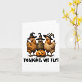 Vanavond vliegen we met Halloween Chicken Herfst F Kaart (Gele Bloem)
