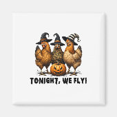 Vanavond vliegen we met Halloween Chicken Herfst F Magneet (Voorkant)
