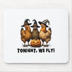 Vanavond vliegen we met Halloween Chicken Herfst F Muismat