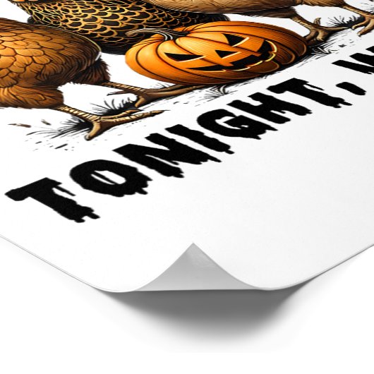 Vanavond vliegen we met Halloween Chicken Herfst F Poster (Hoek)