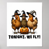 Vanavond vliegen we met Halloween Chicken Herfst F Poster (Voorkant)