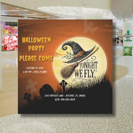 Vanavond vliegen we met Halloween Kaart