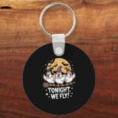 Vanavond vliegen we met Halloween kip Sleutelhanger (Voorkant)