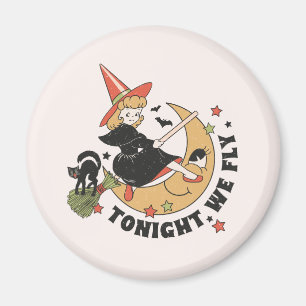 Vanavond vliegen we schattige heks magneet