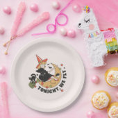 Vanavond vliegen we schattige heks papieren bordje (Feest)