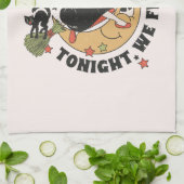 Vanavond vliegen we schattige heks theedoek (Gevouwen)