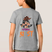 Vanavond vliegen we Schattigee heks Broom Flying T Tri-Blend Shirt (Achterkant)