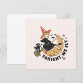 Vanavond vliegen we - Schattigee heks en zwarte ka (Voorkant / Achterkant)