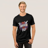Vanavond vliegen we. Tri-Blend shirt (Voorkant volledig)