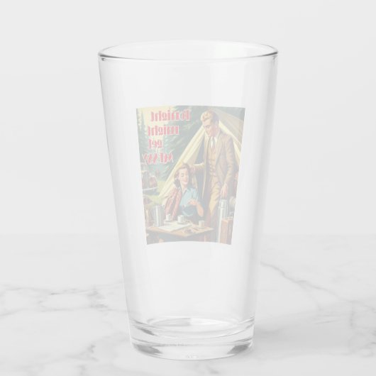 Vanavond wordt misschien rommelig kamperen glas (Achterkant)