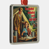 Vanavond wordt misschien rommelig kamperen metalen ornament (Rechts)