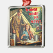 Vanavond wordt misschien rommelig kamperen metalen ornament (Links)
