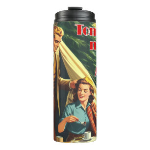 Vanavond wordt misschien rommelig kamperen thermosbeker