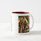 Vanavond wordt misschien rommelig kamperen tweekleurige koffiemok (Voorkant rechts)