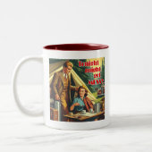 Vanavond wordt misschien rommelig kamperen tweekleurige koffiemok (Links)