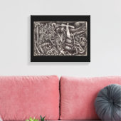 "Vanavond zal je branden!" Canvas Afdruk (Insitu (Woonkamer))