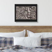 "Vanavond zal je branden!" Canvas Afdruk (Insitu (Slaapkamer))