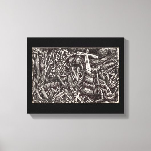 "Vanavond zal je branden!" Canvas Afdruk (Voorkant)