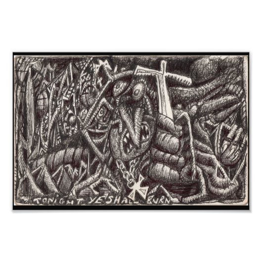 "Vanavond zal je branden!" Foto Afdruk (Voorkant)