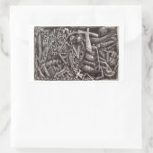 "Vanavond zal je branden!" Rechthoekige Sticker (Tas)