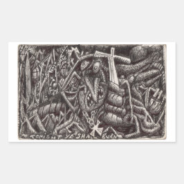 "Vanavond zal je branden!" Rechthoekige Sticker