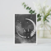 Vanavond zijn we op de maan! briefkaart (Staand voorkant)