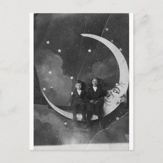 Vanavond zijn we op de maan! briefkaart (Voorkant)