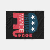 Vance 2024 President Stem Amerikaanse Verkiezingen Fleece Deken (Voorkant (Horizontaal))