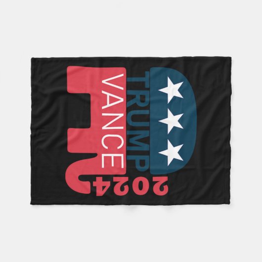 Vance 2024 President Stem Amerikaanse Verkiezingen Fleece Deken (Voorkant (Horizontaal))