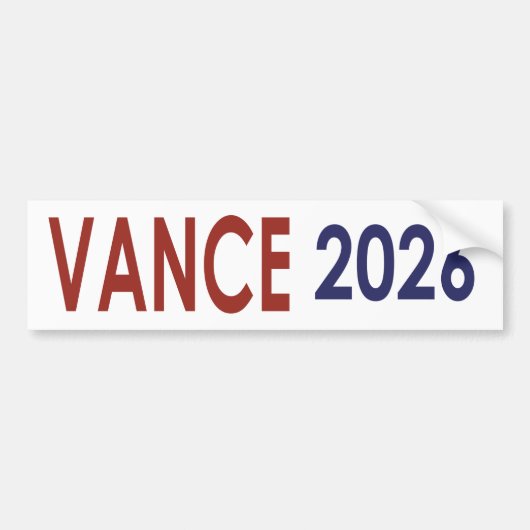 Vance 2026 bumpersticker (Voorkant)