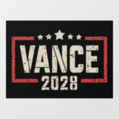 Vance 2028 President Verkiezingscampagne Amerikaan Raamsticker (Vel)